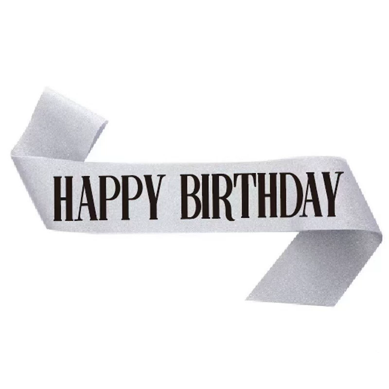 Именной браслет для дня рождения, бейджик HAPPY BIRTHDAY, лента, крестовая-border вечеринка день рождения украшение, надпись, обруч