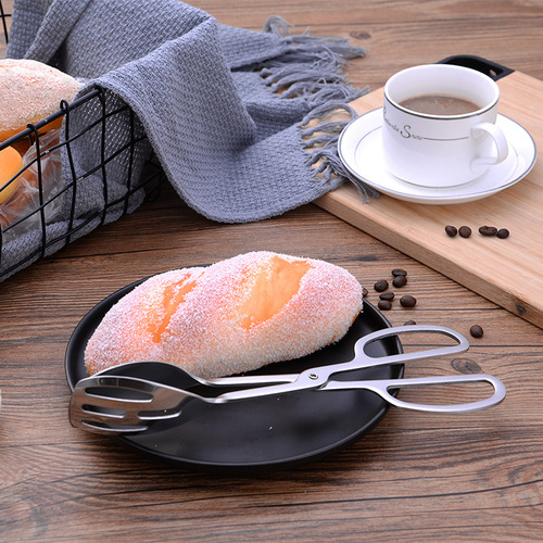 Creative European stainless steel bread tongs, salad tongs, scissors, salad tongs, food tongs, kimchi roasted pork tongs