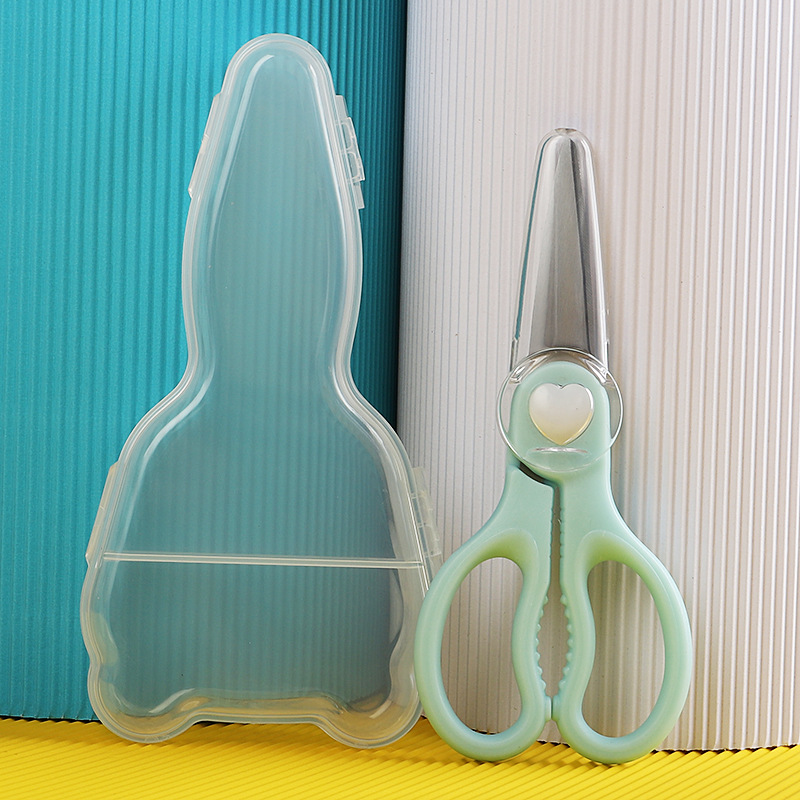 Supplementary Food Scissors Infant Food Scissors Baby Stainless Steel Scissors Children's Meat And Vegetable Supplementary Food Scissors Take-out Portable