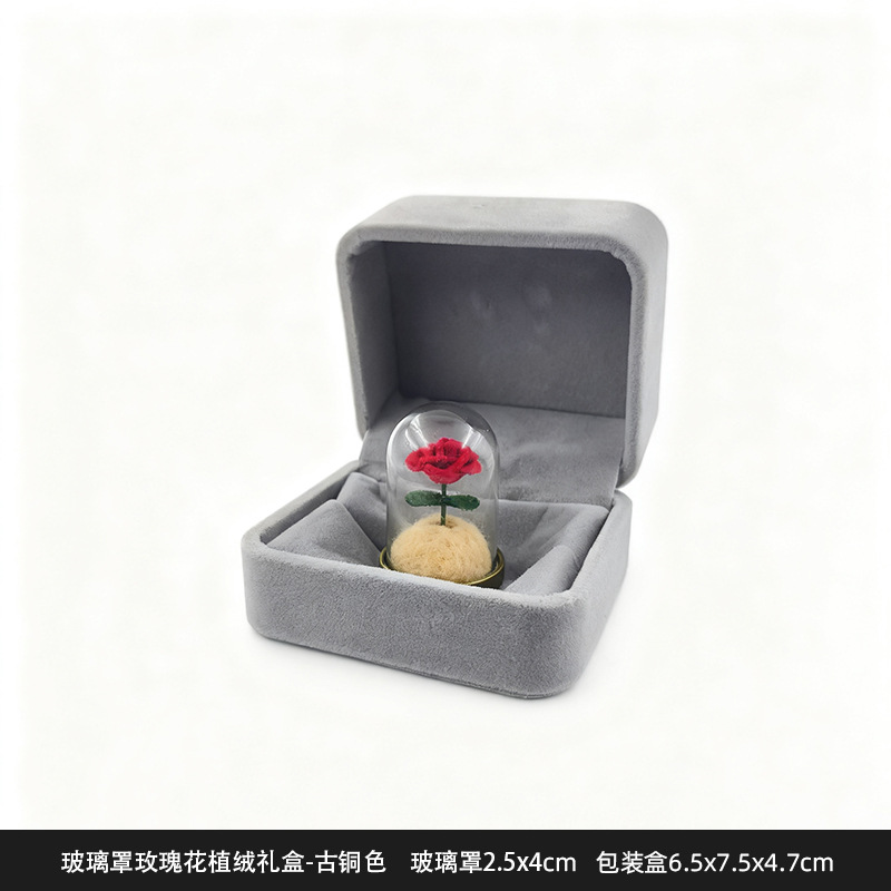 王子の小さい置物の狐のケーキdiyは永遠の花を飾って粒のデスクトップの車の樹脂のかわいい手の置物を萌えます。