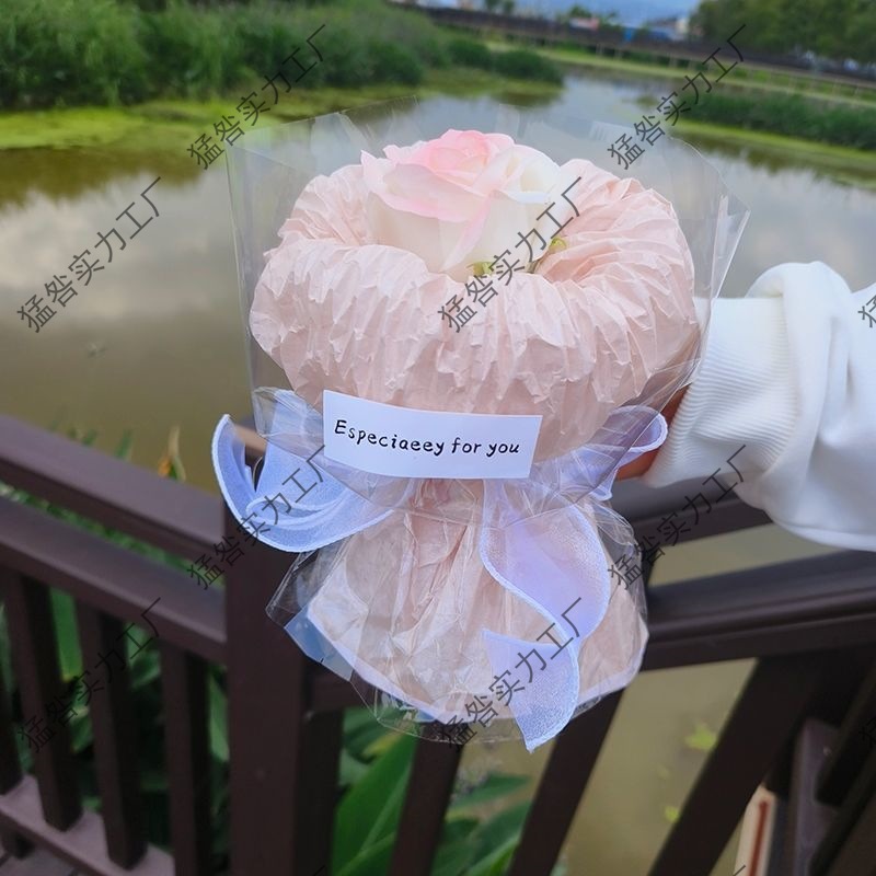 七夕情人节多巴胺彩色成品花束玫瑰花生日礼物送女生朋友闺蜜