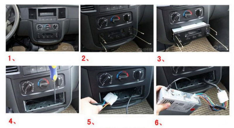 Single-DIN Car MP3 Player with Built-in Speaker, 12V Car Bluetooth Card-Insert FM Radio AV252
