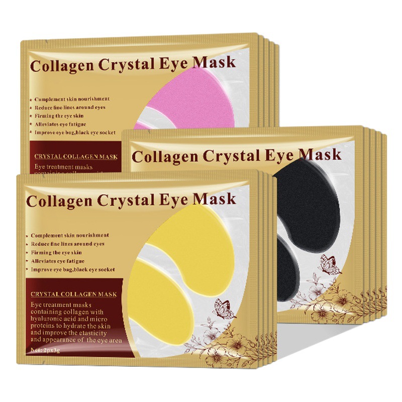 Mascarilla de colágeno dorada para ojos, hidratante y humectante, para aliviar las bolsas debajo de los ojos, venta al por mayor transfronteriza.