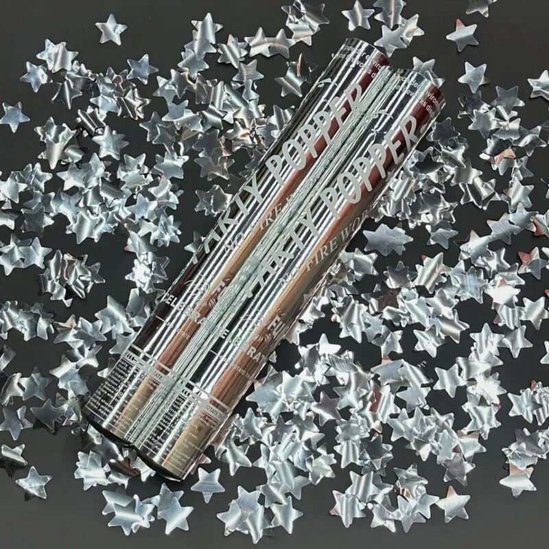 Silver Star Confetti Cannon for Wedding Celebrations, Golden Star Sequin Handheld Confetti Cannon for Birthday Celebrations Silver Star Confetti Cannon for Wedding Celebrations, Golden Star Sequin Handheld Confetti Cannon for Birthday Celebrations