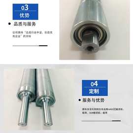 厂家直销机加工碳钢镀锌带轴承从动滚筒主动滚筒