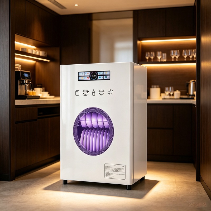 Kitchen, kindergarten, dryer, ozone sterilizer, chopstick and tableware disinfection cabinet, small cleaning cabinet, double-door countertop model, hotel