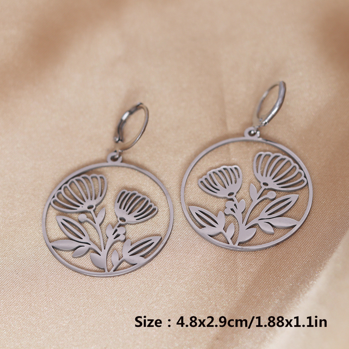 Retro fashionable summer elegant geometric earrings