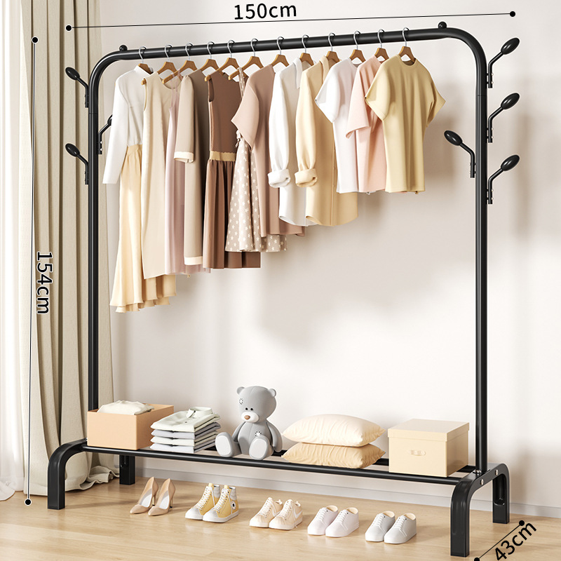 percha de ropa simple piso plegable balcón secado estante de ropa doméstico dormitorio doméstico varilla de secado plegable percha de ropa