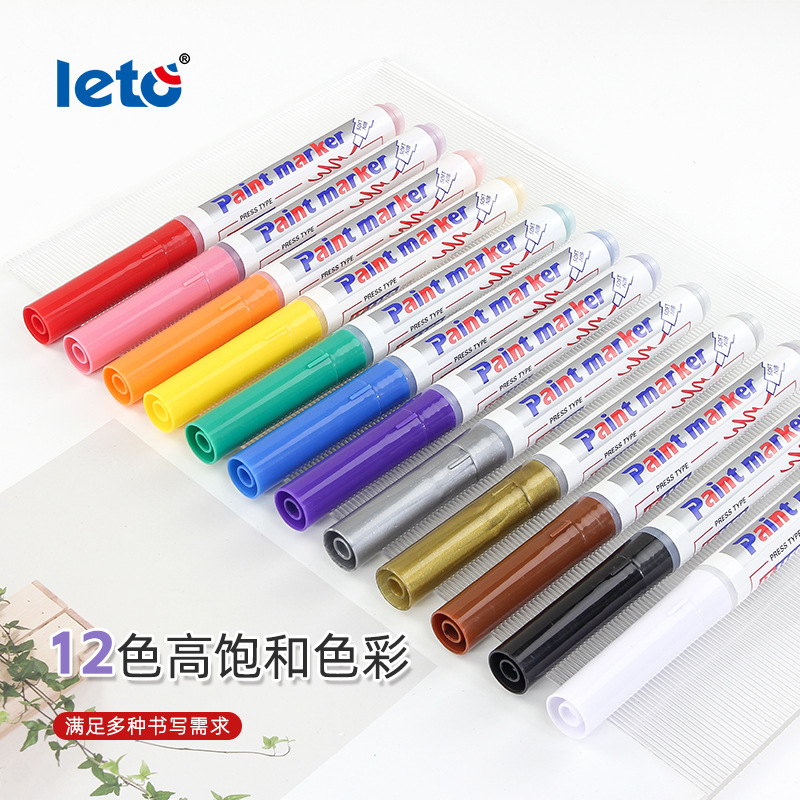 Lutu Colorful Soft-Tip Paint Pen, Large Capacity, for Car Tires, DIY Industrial Marking Pen, Promotional Signature Pen, Wholesale