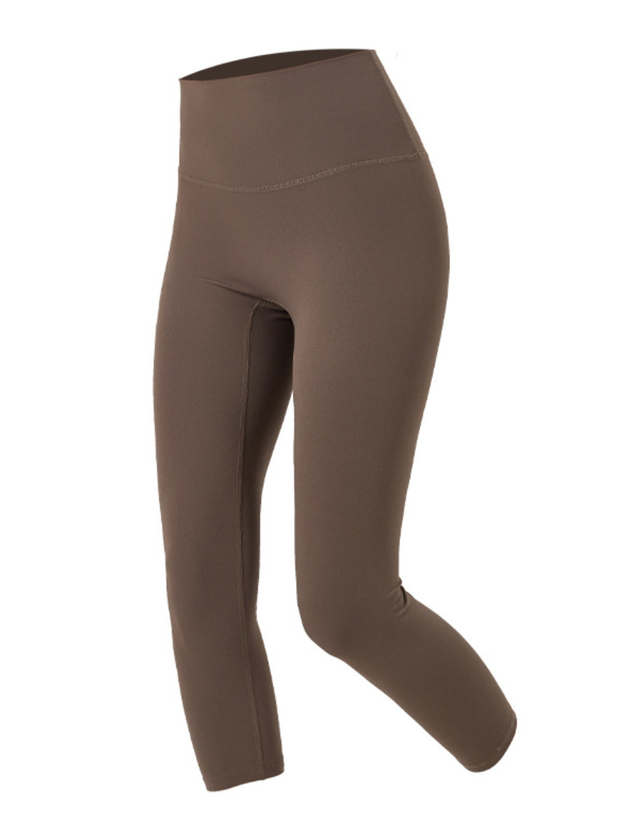 Ningbo Yuancheng sin tamaño deportes fitness pantalones de las mujeres de alta elástica de secado rápido corriendo pantalones de yoga apretado nude recortada Pantalones
