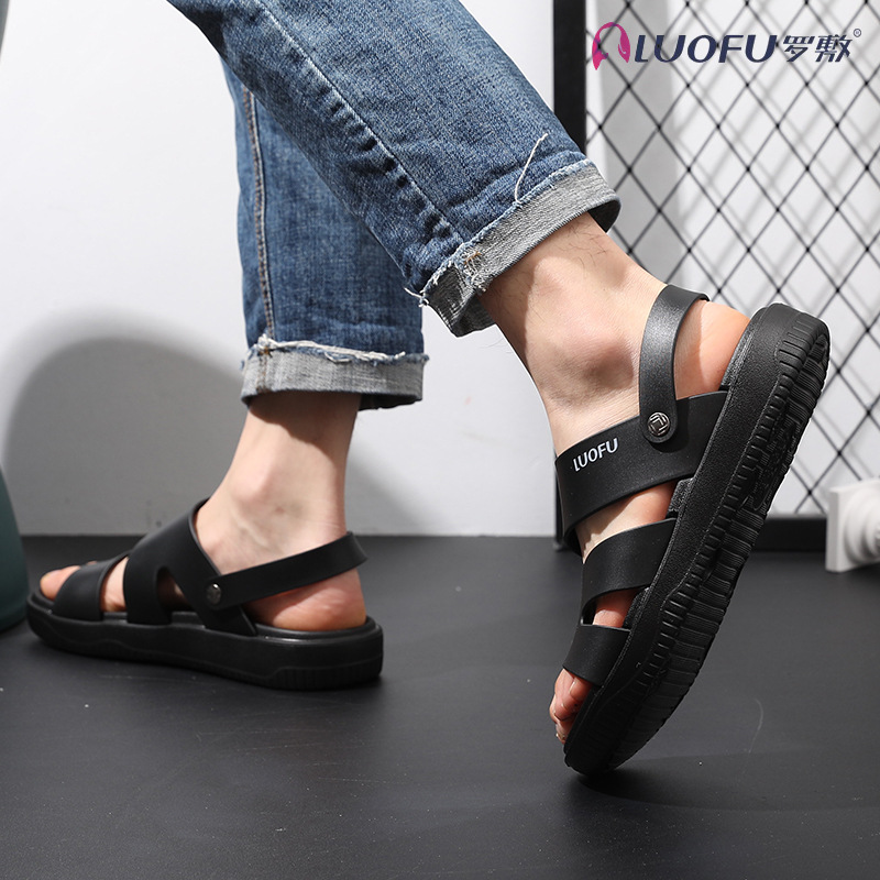 Luoshi verano nuevo hombre sandalias de tamaño grande para uso exterior deportivo ocio antideslizante ligero zapatos de playa suaves
