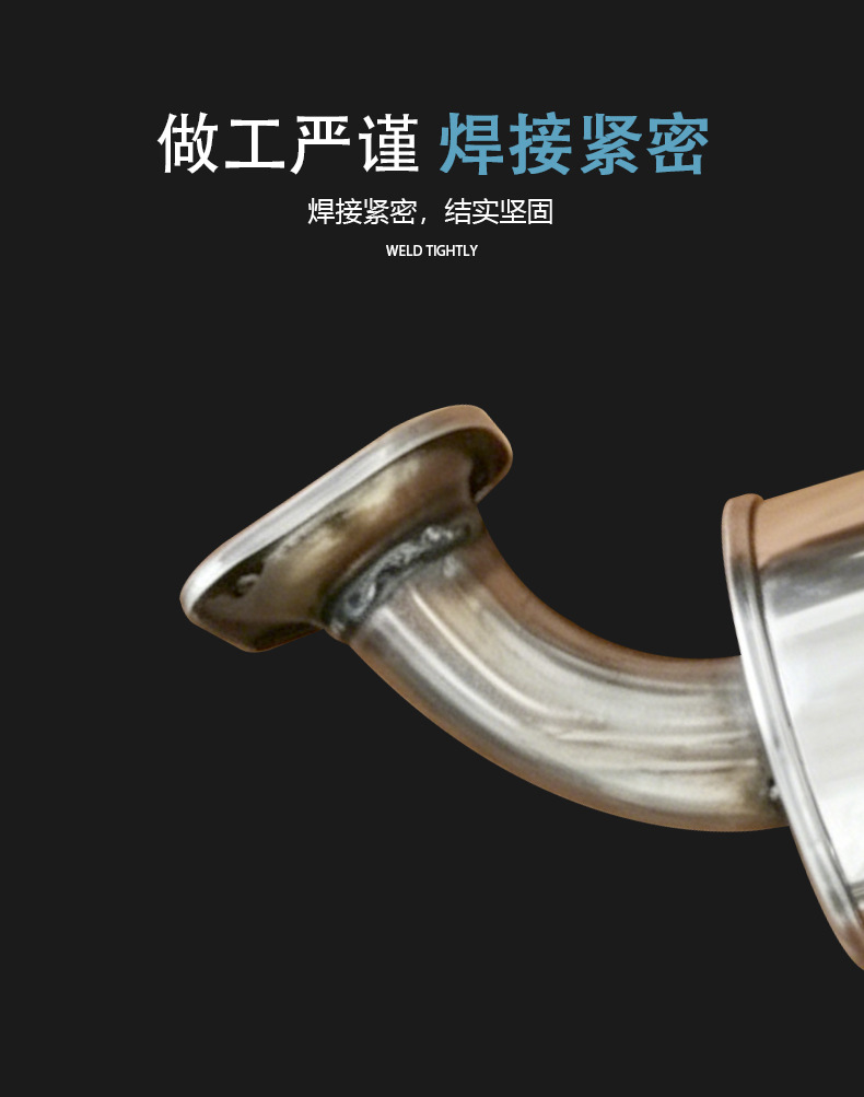 Directly supplied by the manufacturer, stainless steel car muffler suitable for Toyota Highlander, silent exhaust pipe car silencer