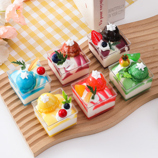 Simulated Fake Soft Fragrant Fruit Bread Cake Food Model Slow Rebound Cabinet Set Decorative Ornaments Wedding Gift Props