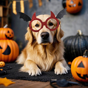 Cross Border Halloween Pet Dress Up Glasses Holy Dog Funny Decorative Glasses Decorative Pet Plastic Glasses