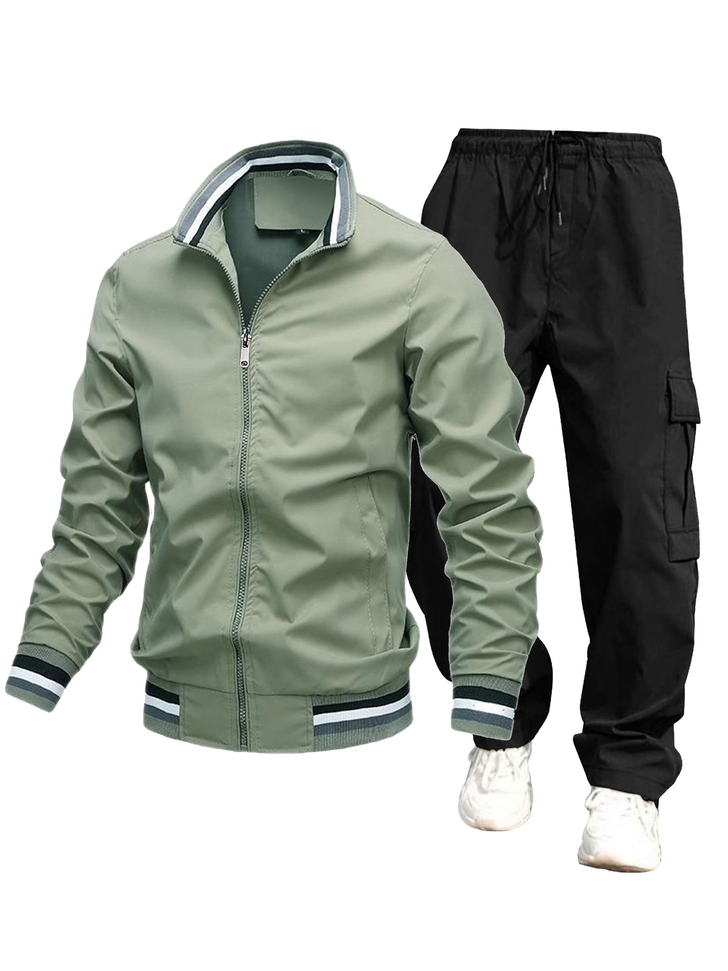 Herrenbekleidung 2024 neuer trendiger Herren-Herbst- und Winter-Freizeitmantel Modetrendmantel Herrenoberteile dünne Jacke Anzug_voghion.com