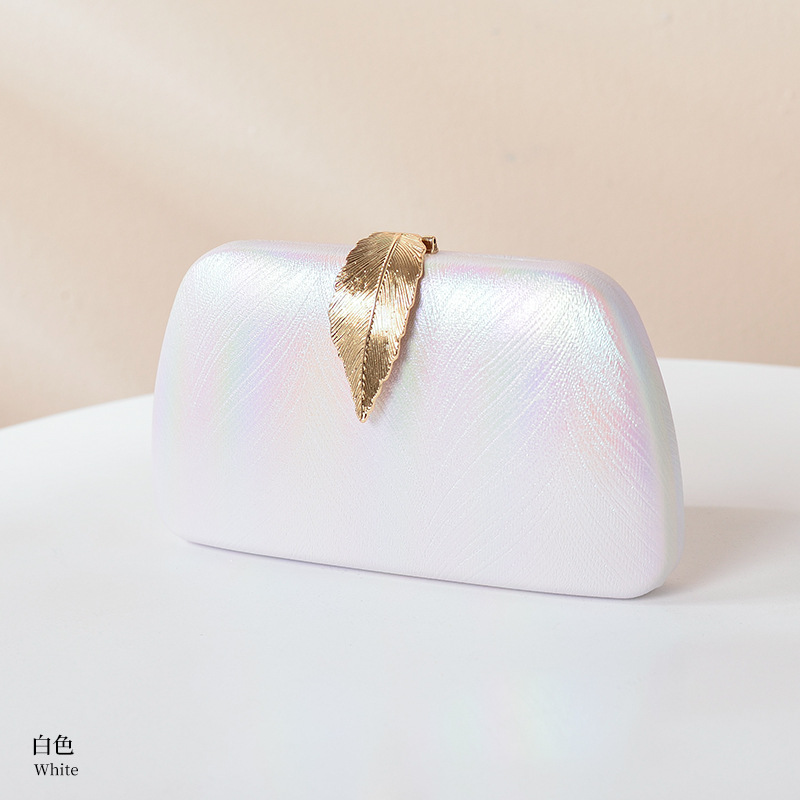 Estilo coreano de moda creativa bolsa de cena de hoja bolsa de teléfono móvil de las niñas desmontaje cadena gradiente nueva bolsa de banquete de mano