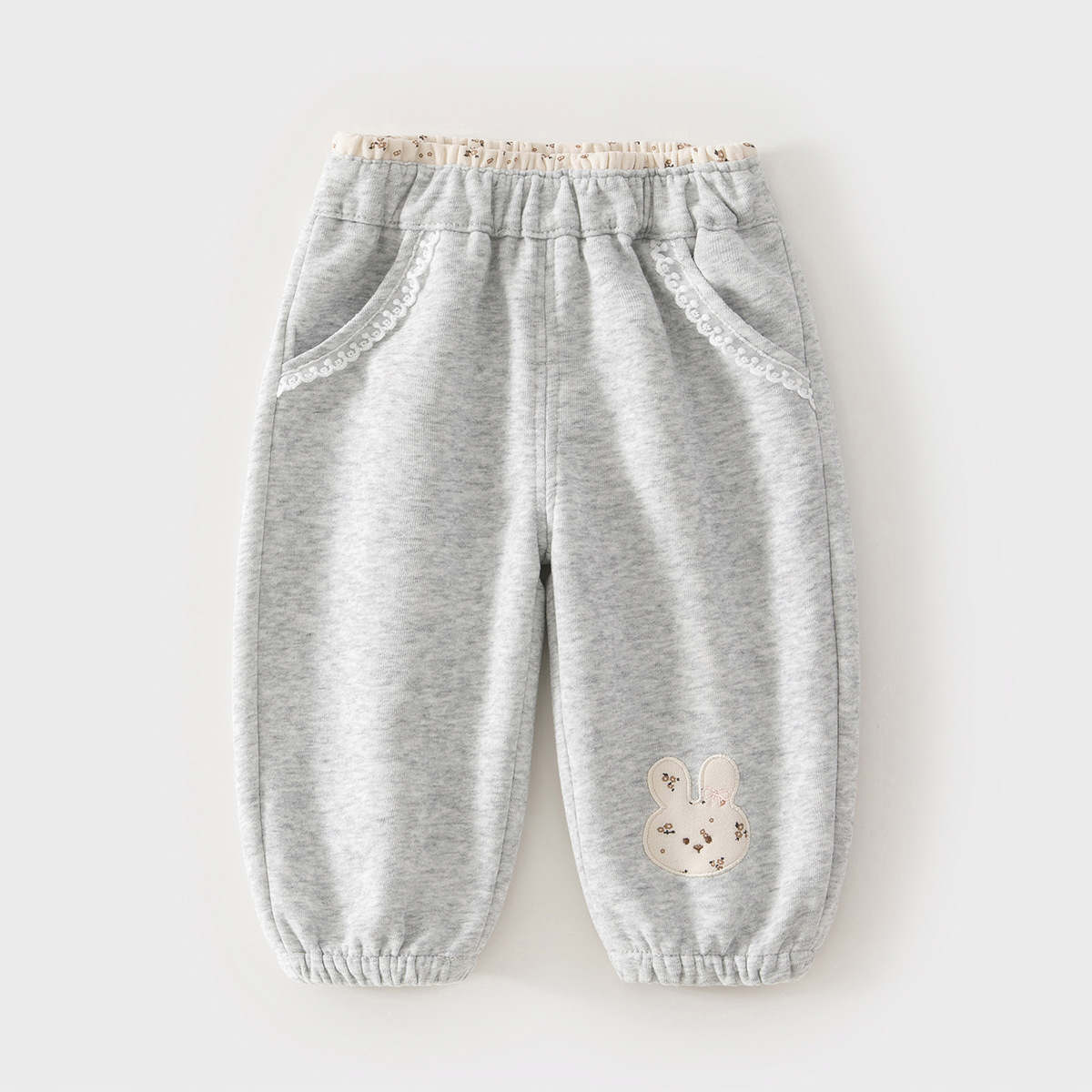 Pantalones de niñas primavera y otoño niños dulces zapatos de pie 2026 bebé casual pantalones largos versátiles lámparas