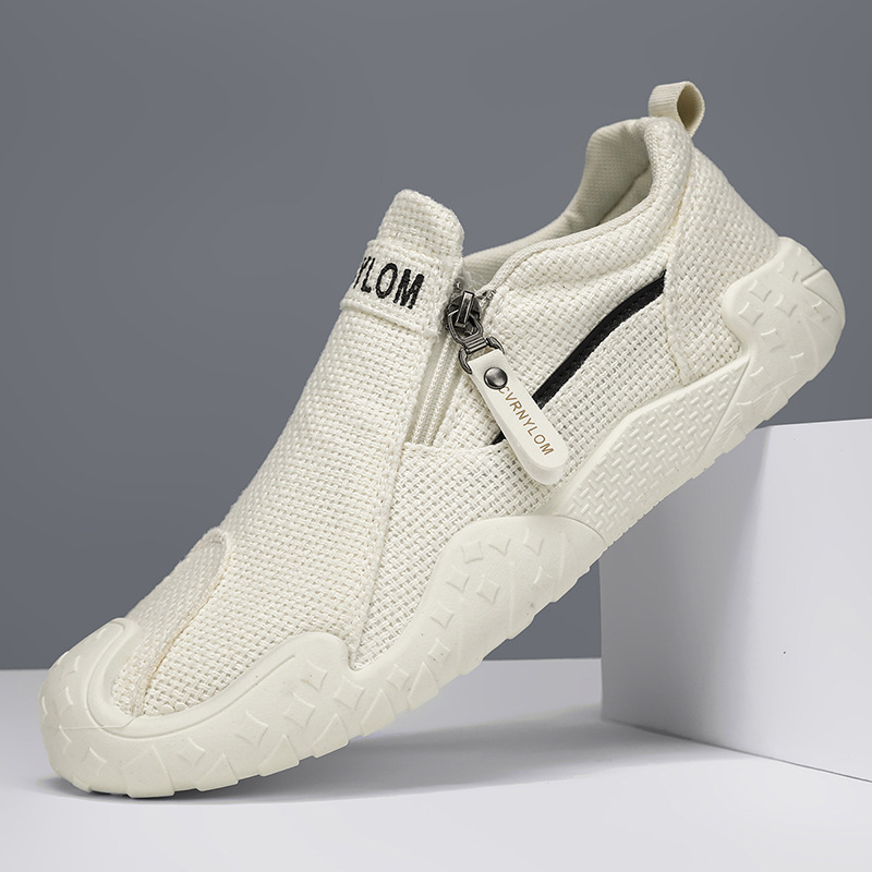 2026 zapatos de tela de verano para hombres zapatos de conducción casuales transpirables antideslizantes zapatos deportivos perezosos para correr zapatos de hombre
