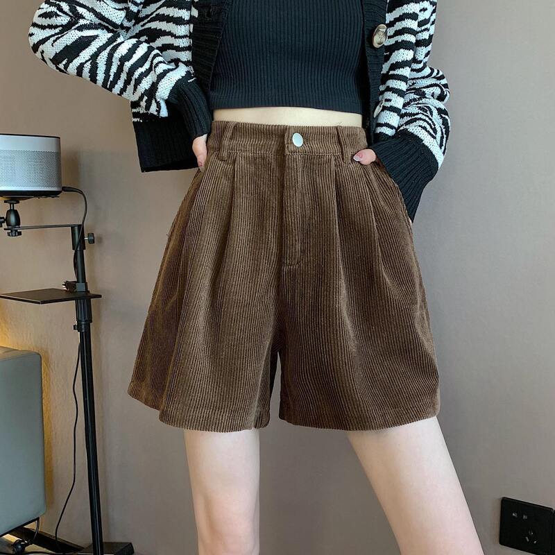 Women's Corduroy chubby girl Wide-leg Pants Boots Pants plus size Shorts High Waist Slimming Casual A20 Fall/Winter Small 23 Words Women's Corduroy chubby girl Wide-leg Pants Boots Pants plus size Shorts High Waist Slimming Casual A20 Fall/Winter Small 23 Words