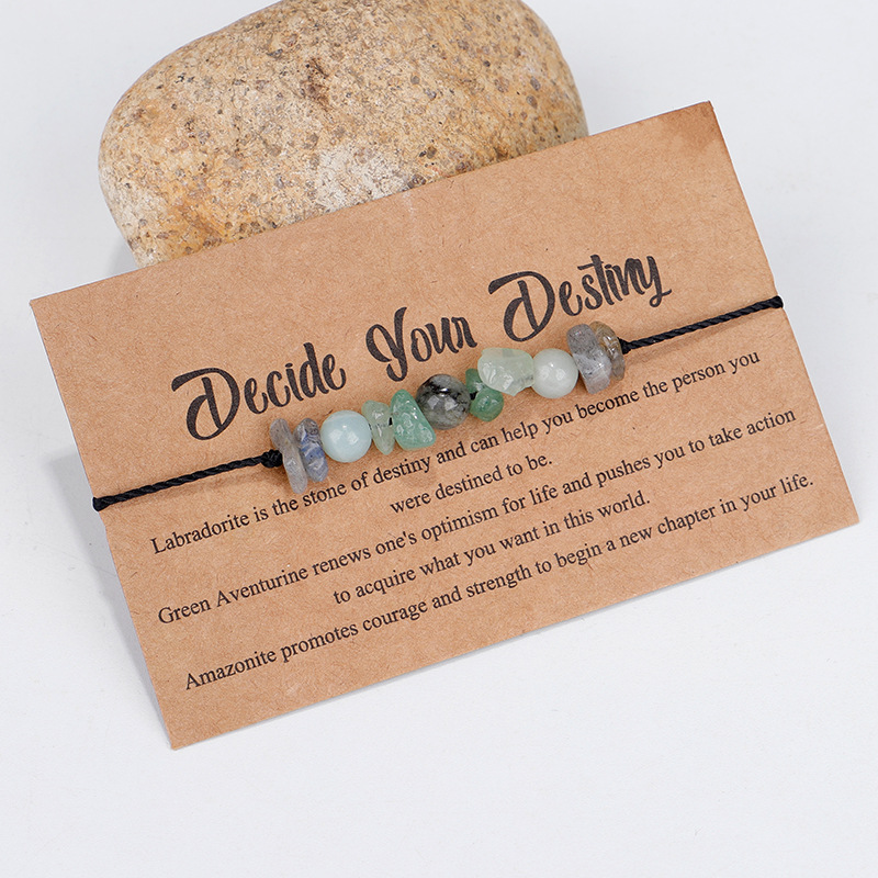 Fashion Geometric Stone Knitting Unisex Bracelets 1 Piece