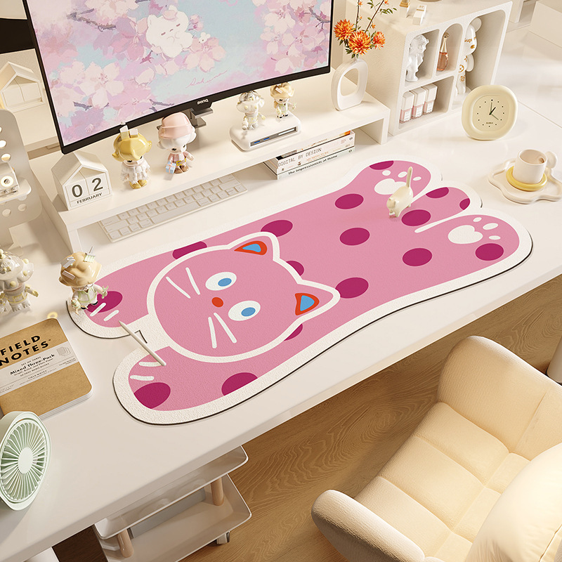かわいいマウスパッド、女の子向け特大、見栄えの良いオフィスコンピュータデスクパッド、大型ワークステーションデスクキーボードパッド|undefined