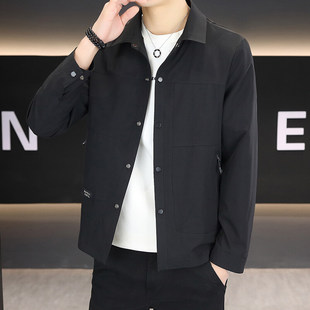 Spring New High-Quality Men's Jacket Casual Business Coat Men's Lapel Top Off-White Black Order