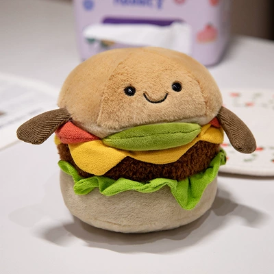 Oyuncaq yastıqlar – Plush Toy Simulation Toast - hamburger-15cm-spot-without-standard
