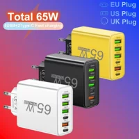Многоразъемный зарядное устройство для мобильного телефона 2Type-C PD+4 USB, путешествия, зарядка 3.1A, кросс-блейз, оптом