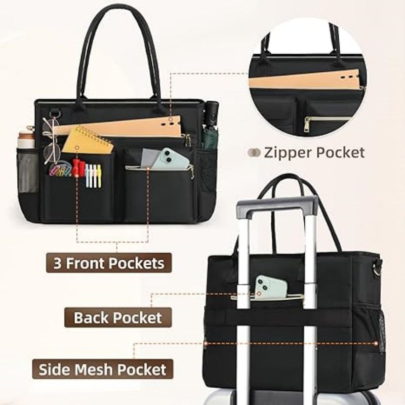 Bolso para Laptop de Mujer 15.6 Pulgadas de Poliéster para Uso Diario