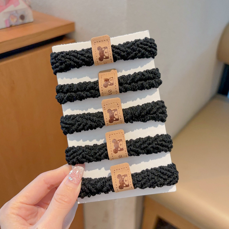 Cuerda para el cabello de dibujos animados, alta elasticidad y durabilidad, banda elástica para atar la cabeza, bola para mujer, lazo para el cabello, cuerda para la cabeza, nueva funda de cuero, accesorios para el cabello, todo fósforo