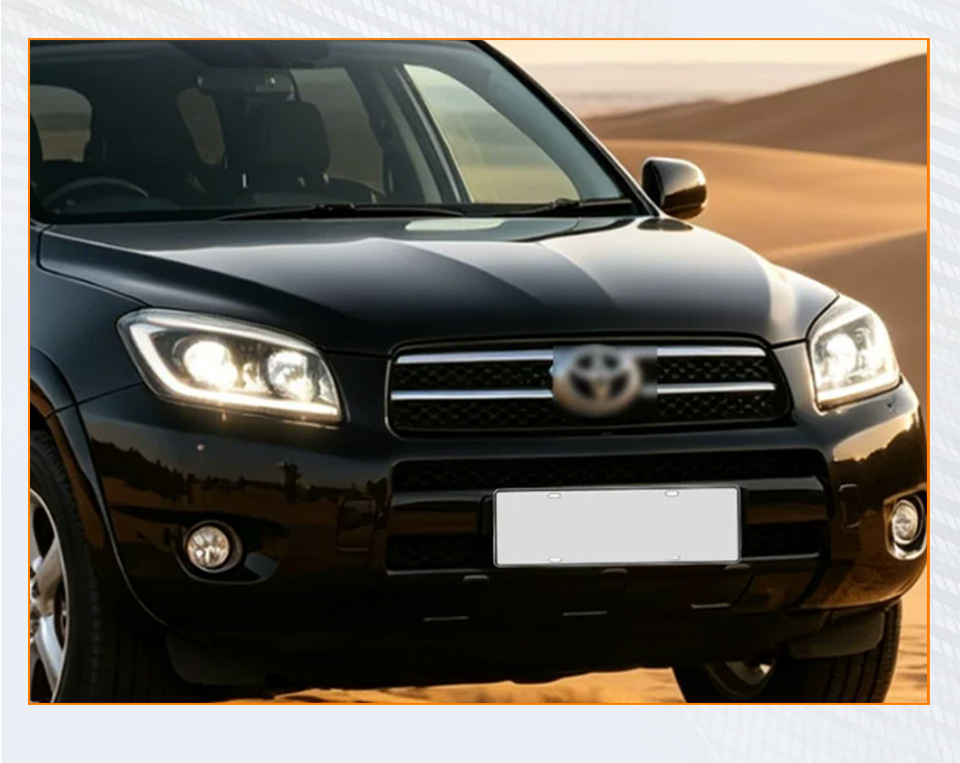 Compatible with Toyota RAV4 headlight assembly 09-12 models, Rongfang LED modified lights, dual lens car daytime running lights and turn signals