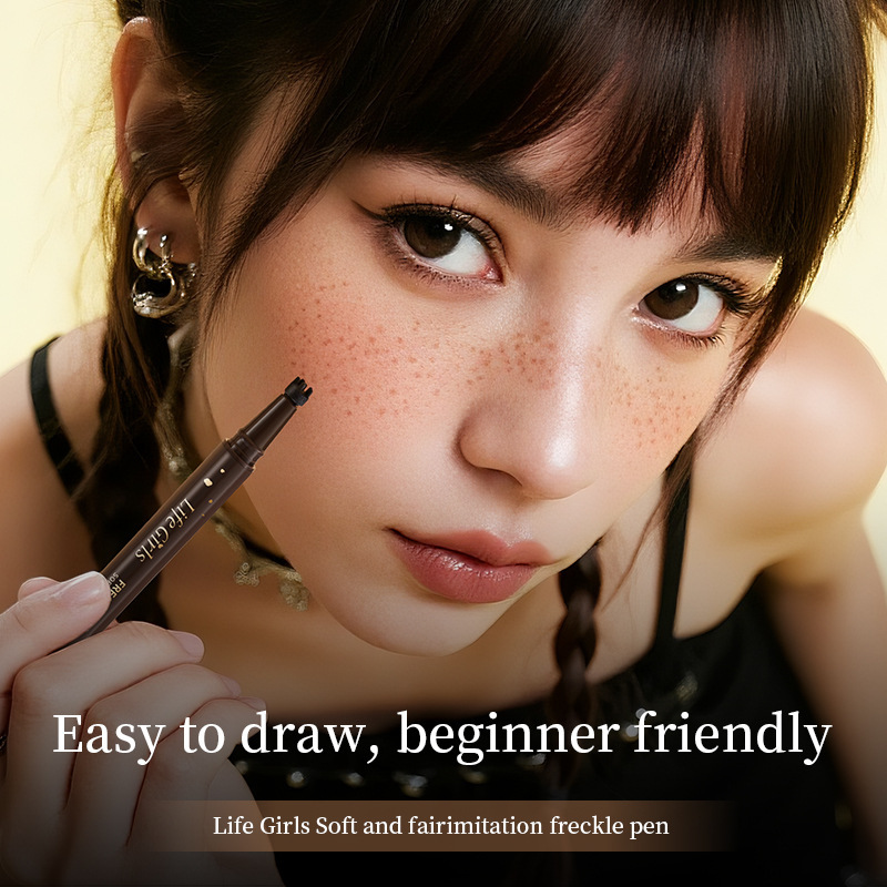 Life Girls suave imitación de pecas lápiz de color mixto de la sensación de belleza transfronteriza natural de punto de maquillaje lápiz de pecas