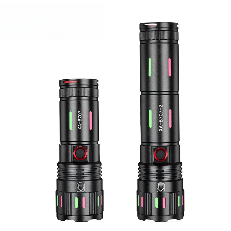 New poly fluorescent explosive white laser flashlight with output TYPE-C rechargeable two-in-one fishing flashlight