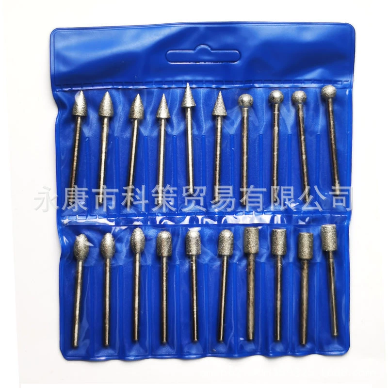 20 шт. Алмазная Шлифовальная головка мелкий песок шлифовальная игла камень нефрит резьба электрический шлифовальный наждачный шлифовальный инструмент для пилинга