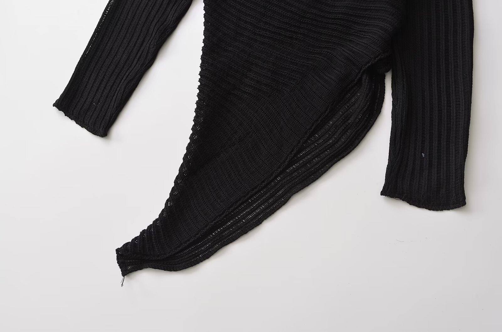 Oh, women's clothing 2024 summer new item asymmetric mesh perspective sexy knitting on top_voghion.com