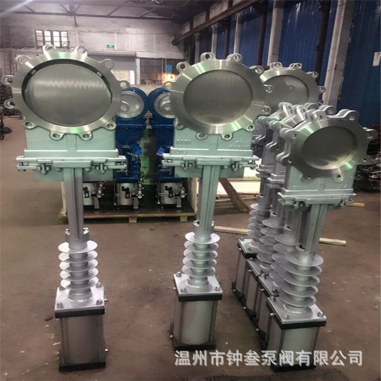 PZ673X-16P 不锈钢气动明杆刀闸阀 单刀闸板阀 带盖刀闸阀 PZ673X