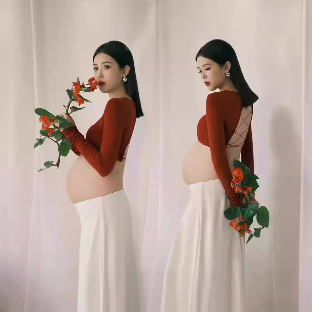 Photo Studio New Maternity Photo Clothing Retro Simple Style Advanced Pregnant Mom Fashion Cute Super Fairy Photo Photography Clothing