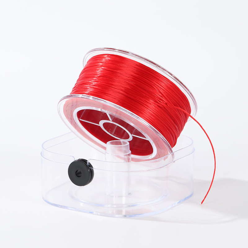 0.8 ミリメートル正方形ボックスフラットワイヤー弾性糸 50m DIY ブレスレットビーズジュエリーアクセサリースパンデックス糸耐摩耗性文具ワイヤー|undefined