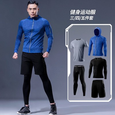 Manufactor Supplying man outdoors motion Bodybuilding run The abdomen Tight fitting Long sleeve compress One piece On behalf of
