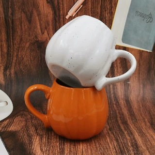 南瓜杯定制万圣节礼品外贸欧美马克杯球形胖胖早餐杯子16oz大容量