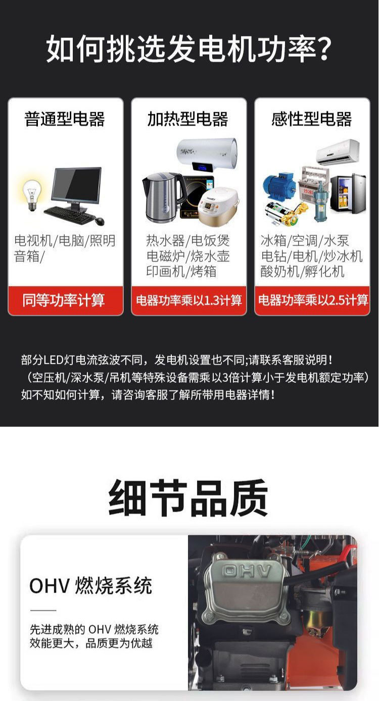 Small Gasoline Generator 3Kw/5Kw/8Kw Portable Household Emergency Single/Three-Phase Generator Set 220V/380V