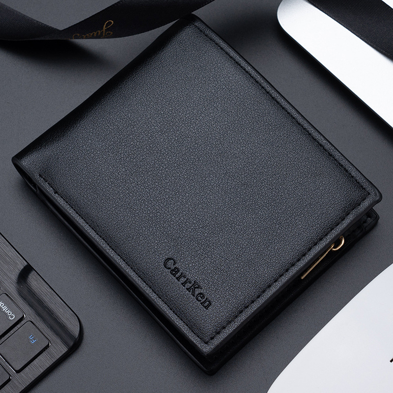 Men's Wallet Short Horizontal Korean Style Business Multi-Card Slot Youth Wallet Business Casual Coin Purse Business Card Box