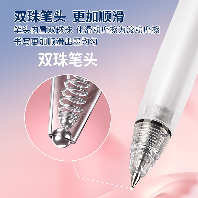 Dianshi 文具 指に優しいプレスゲルペン 0.5mm 黒、赤、青芯 速乾性ブラシ問題 0111|undefined