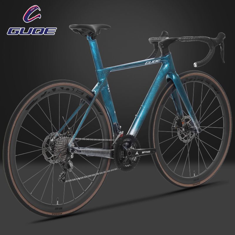 Guqe Valley Riding Road Bike 700C Carbon Fiber Adult Bicycle Student Hydraulic Disc Brake 20-Speed Competition