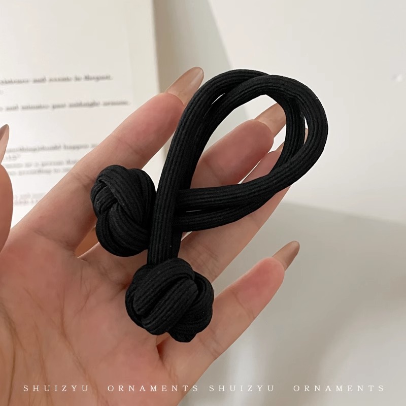 2025 nuevo estilo cuerda para la cabeza niña banda de goma de gama alta cuerda para atar el cabello temperamento de alta gama lazo para el cabello funda de cuero simple tocado