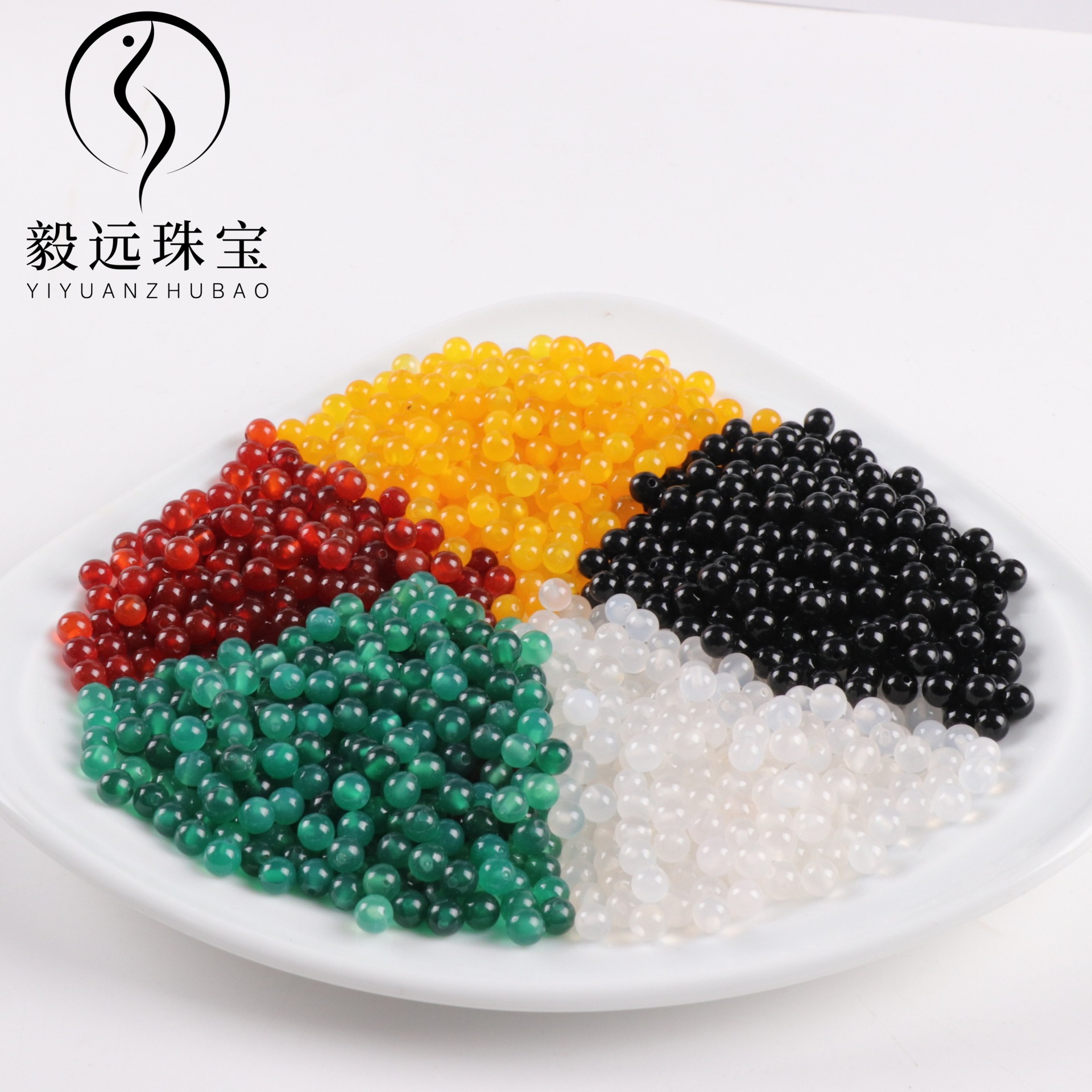 半孔玛瑙3mm-12mm 盘扣旗袍扣子圆形唐装汉服 散珠半成品diy配件