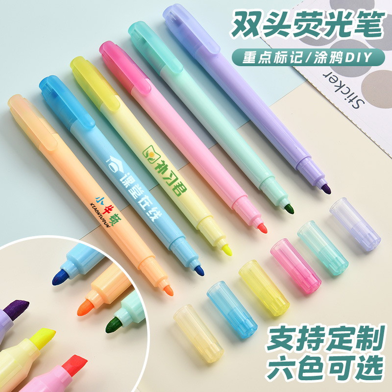 Puntero de doble cabeza personalizado marca de alto valor de color clave marca de color caramelo puntero de impresión LOGO