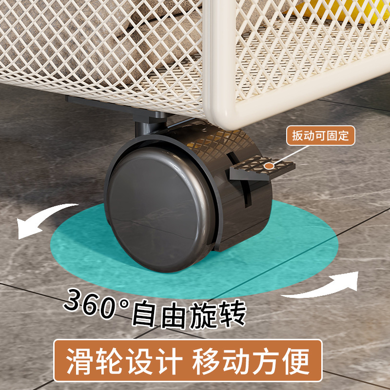 卫生间置物架浴室柜下可移动小推车储物架洗衣机旁洗衣液置物架子|undefined