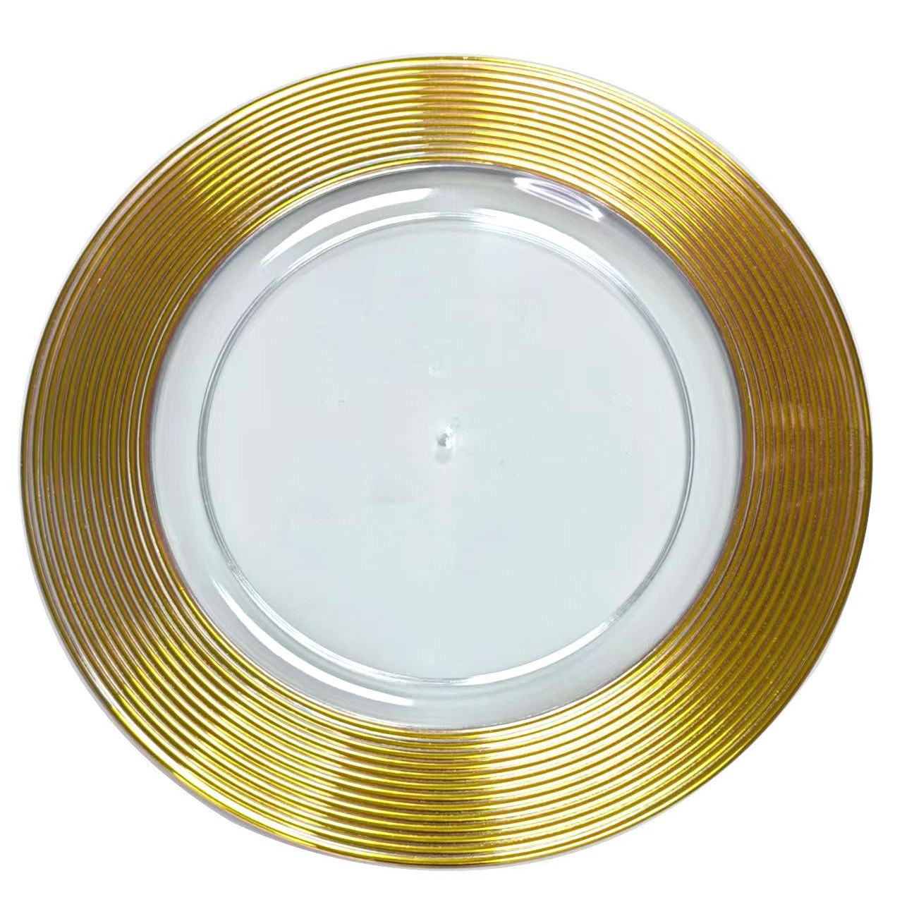 Ventas calientes transfronterizas placas de carga europeas fiesta banquete de boda restaurante occidental alta transparencia decoración placas de trabajo