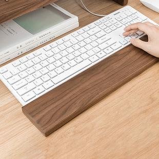 Walnut Wrist Pad Wooden Mechanical Keyboard Hand Pad Wrist Pad Keyboard Pad Solid Wood Palm Pad Mouse Wrist Pad